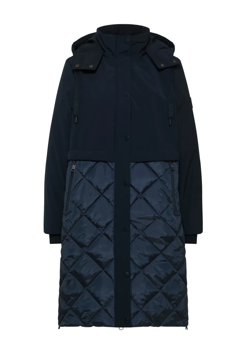 MIT STRUKTUR - Wintermantel - blau