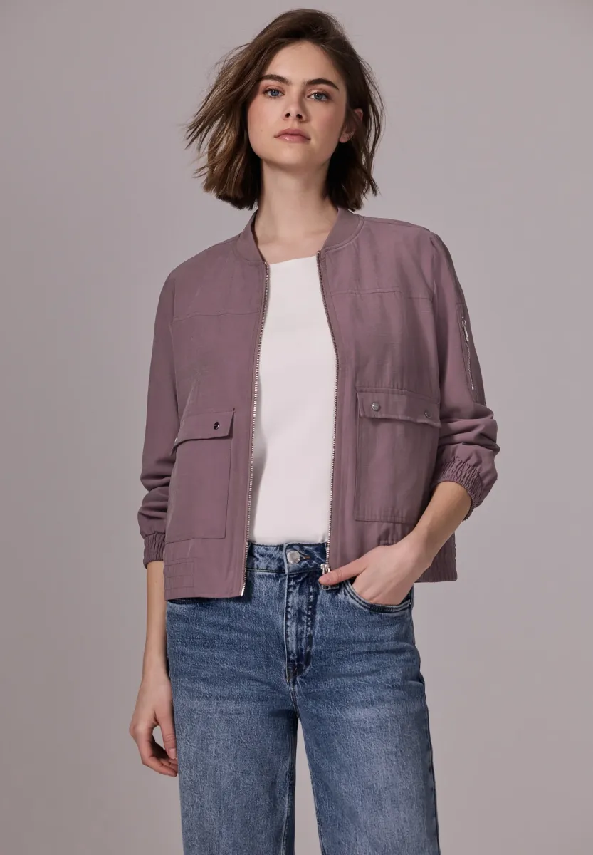 MIT TASCHEN - Bomberjacke - rosa