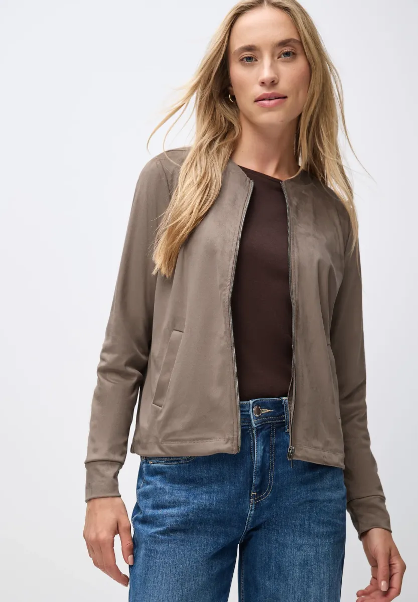 MIT TASCHEN - Leichte Jacke - braun
