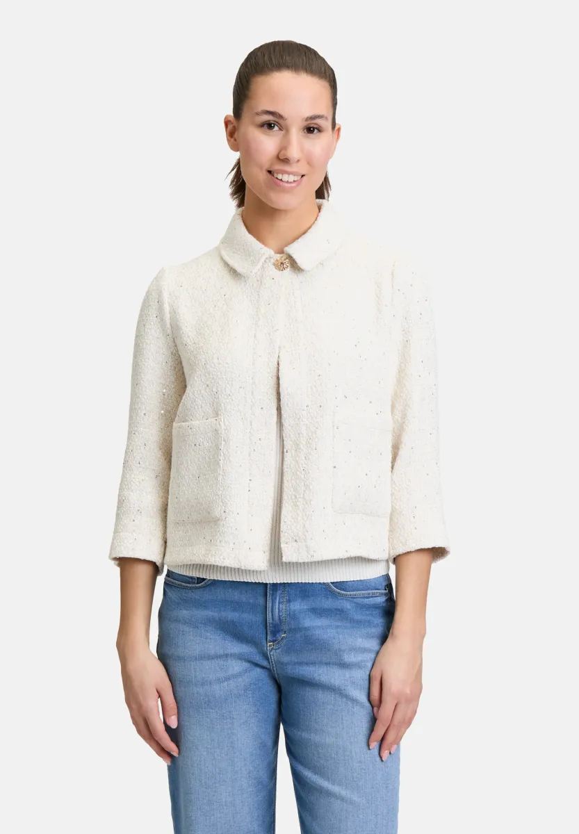 MIT TASCHEN - Leichte Jacke - cream nature