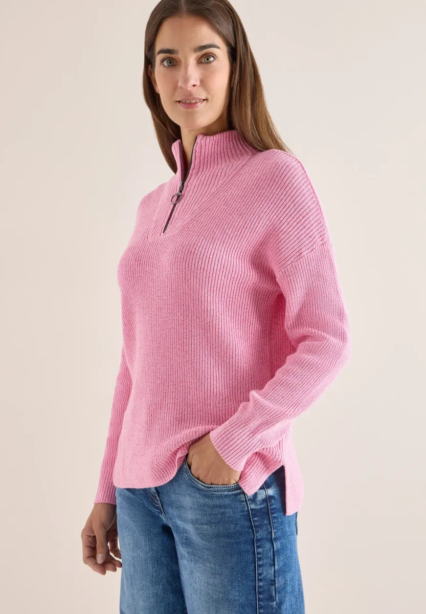 MIT TROYER - Strickpullover - rosa