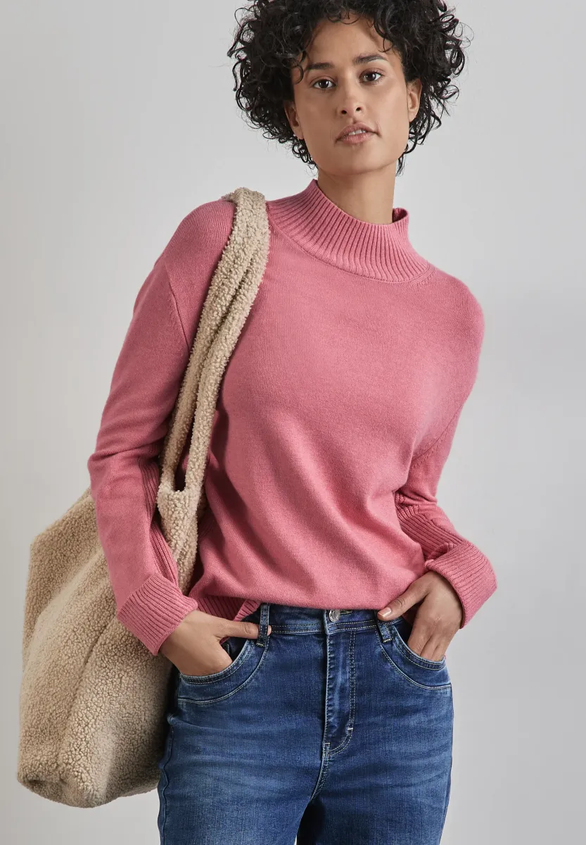 MIT TURTLENECK - Strickpullover - rosa