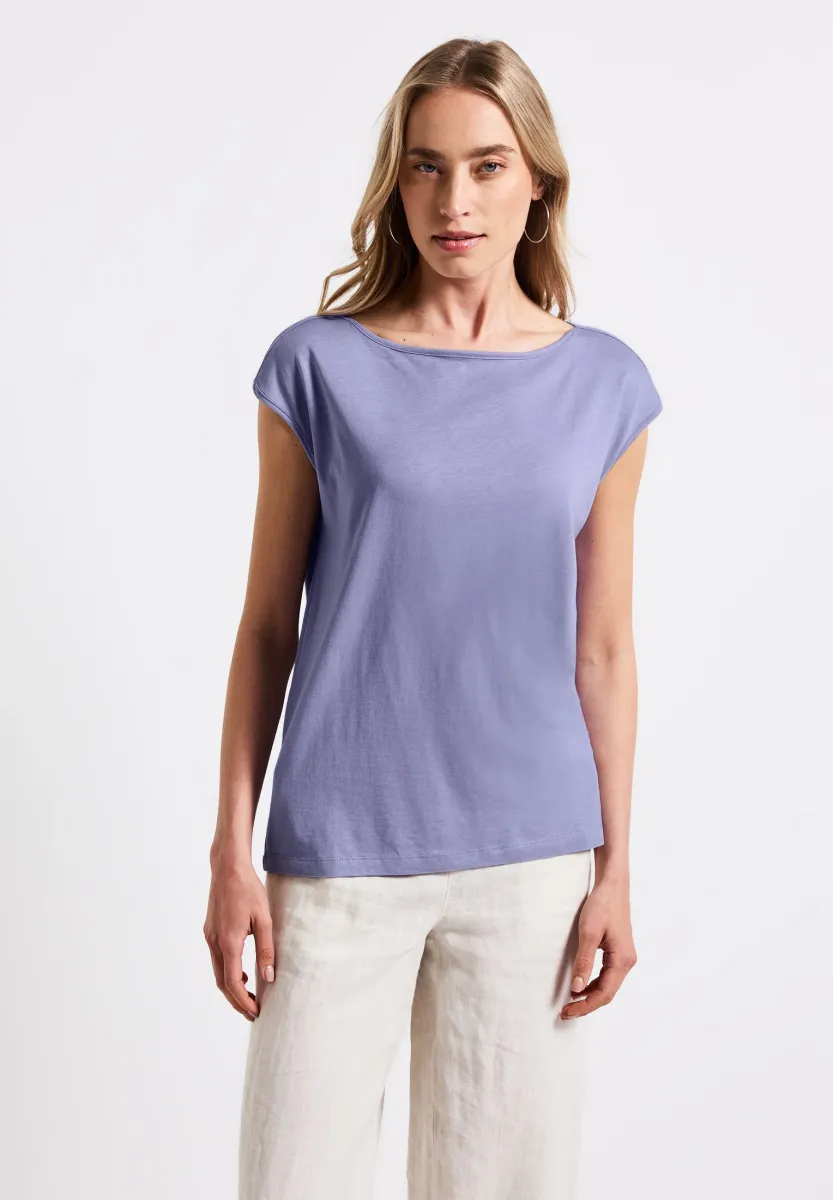 MIT U-BOOT-AUSSCHNITT - T-Shirt basic - lila