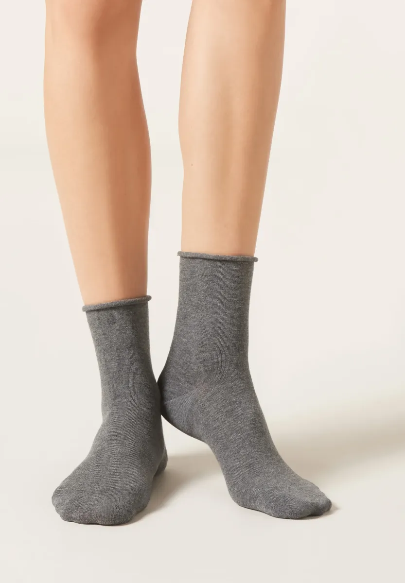 MIT UMSCHLAG - Socken - Dark Grey