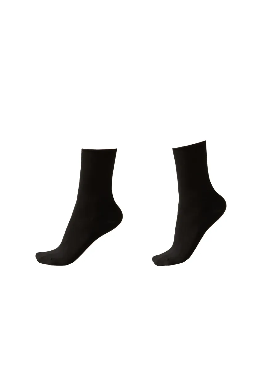 MIT UMSCHLAG - Socken - nero