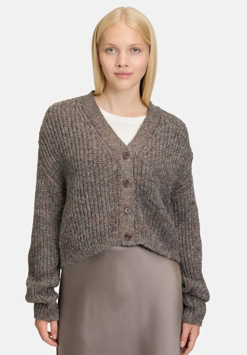 MIT V-AUSSCHNITT - Strickjacke - brown copper