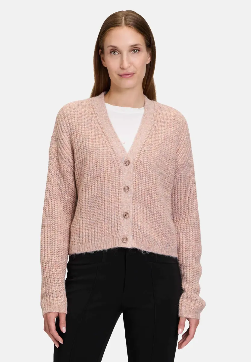MIT V-AUSSCHNITT - Strickjacke - pink rosa