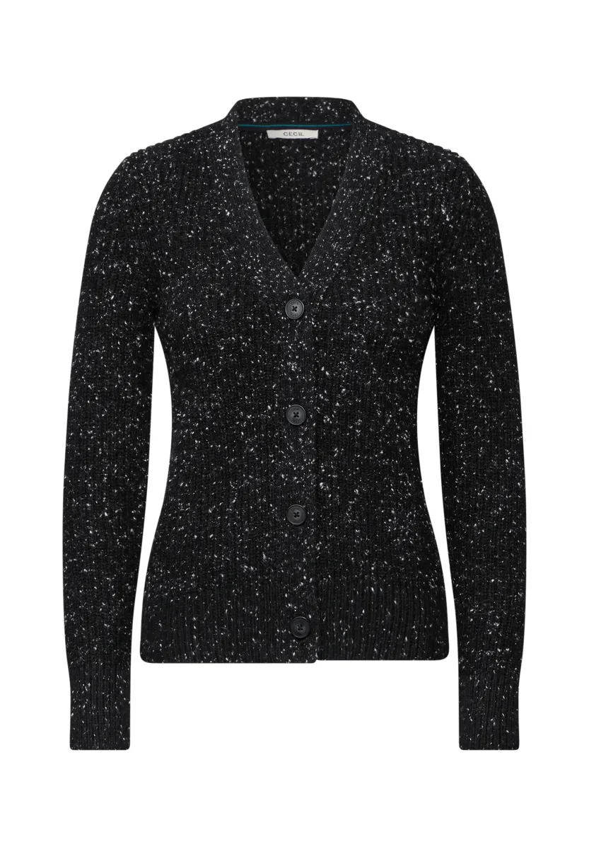 MIT V-AUSSCHNITT - Strickjacke - schwarz