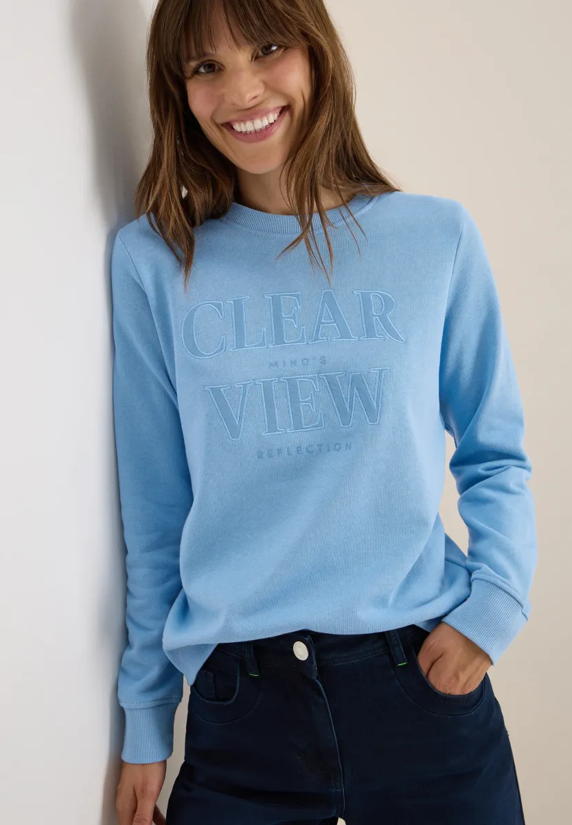MIT WORDING - Sweatshirt - blau