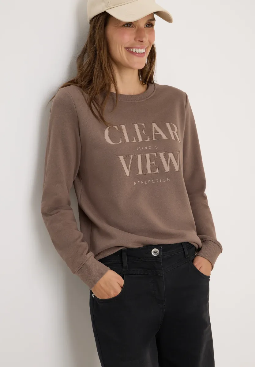MIT WORDING - Sweatshirt - braun
