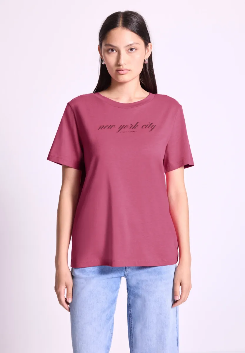 MIT WORDING - T-Shirt print - pink