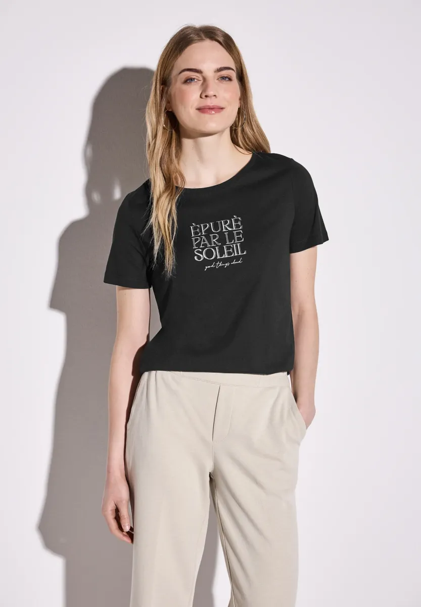 MIT WORDING - T-Shirt print - schwarz