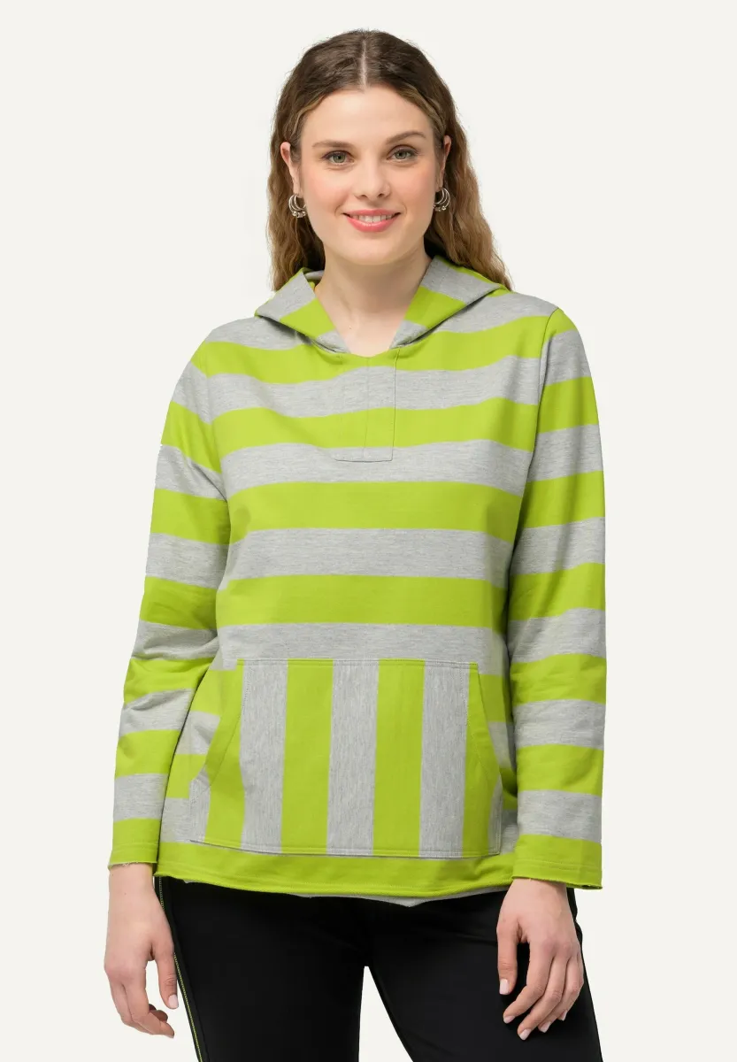 MIXED STRIPE LONG SLEEVE - Kapuzenpullover - apple green