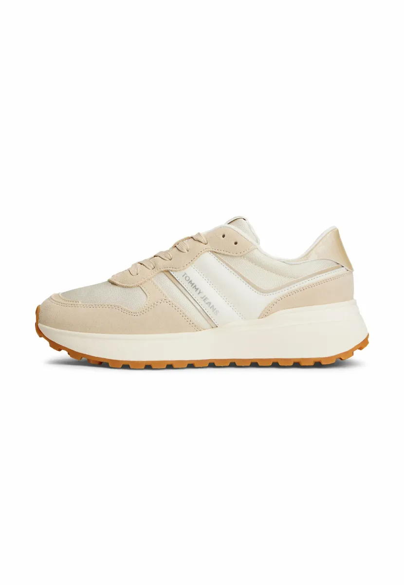 MIXED TEXTURE CLEAT - Sneaker low - white clay