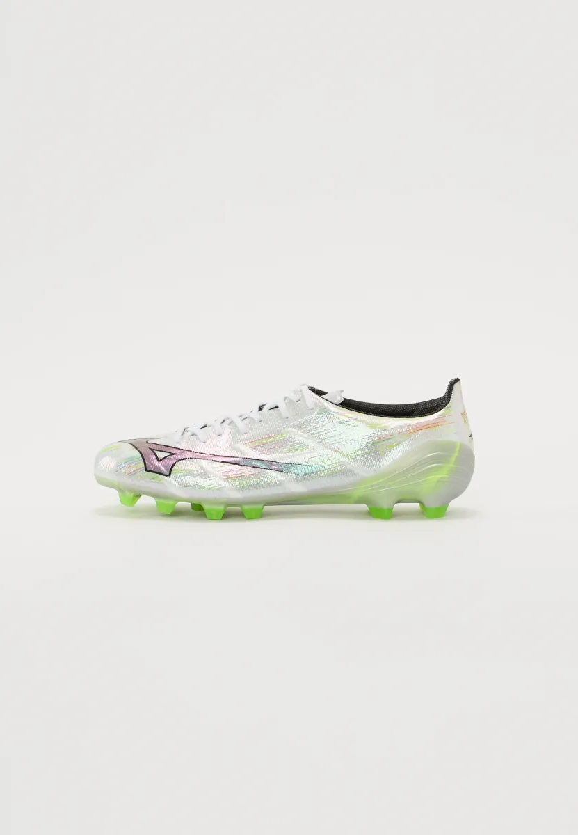 MIZUNO ALPHA II ELITE - Fußballschuhe für festen Untergrund - white/black iridescent/black