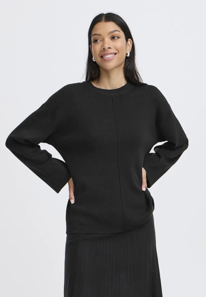 MMORLA LOOSE - Strickpullover - black