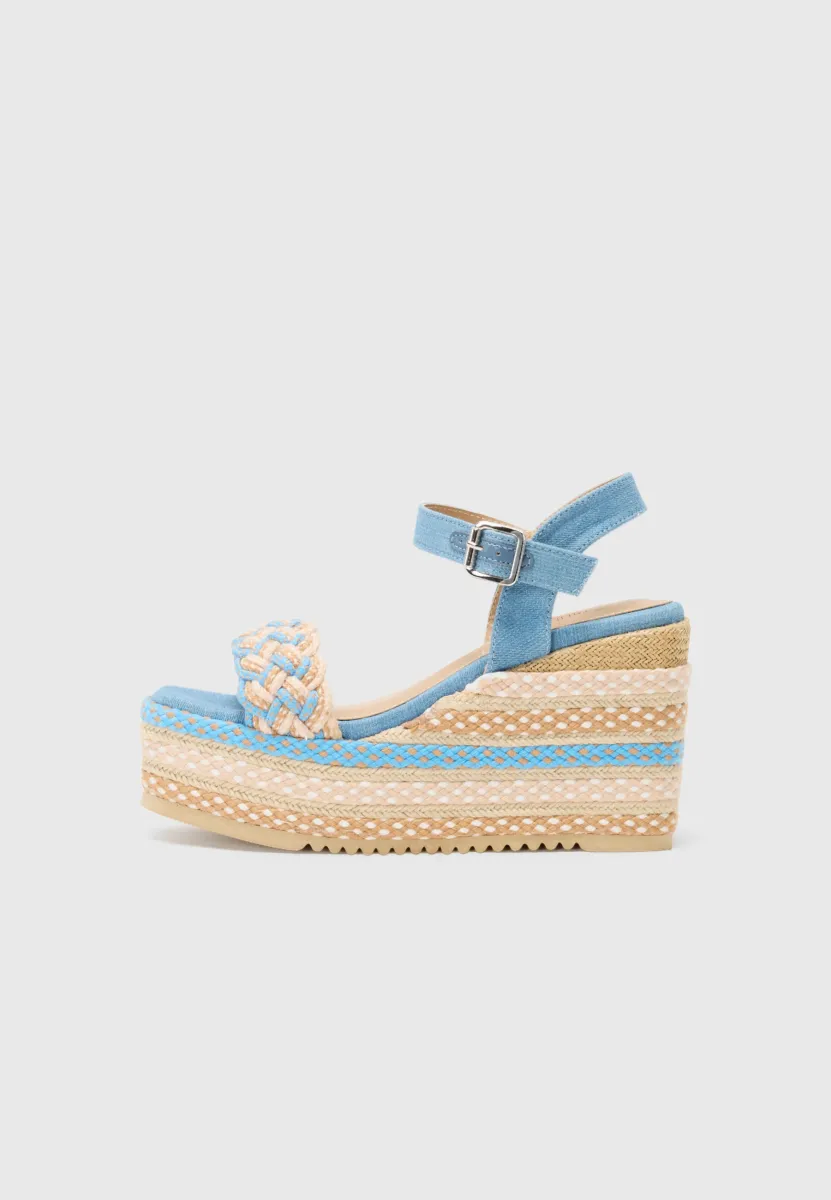 MOAANA - Keilsandalette - blue