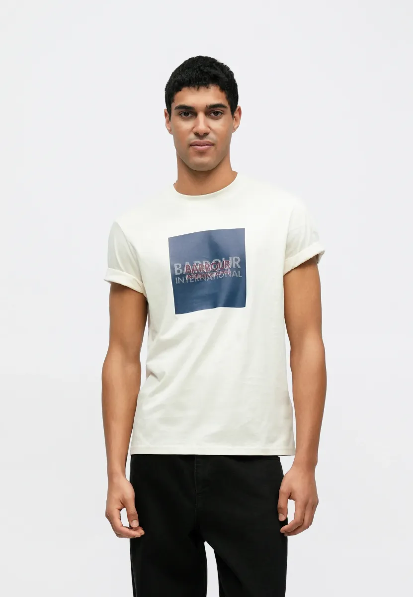 MOAKES GRAPHIC - T-Shirt print - calico white