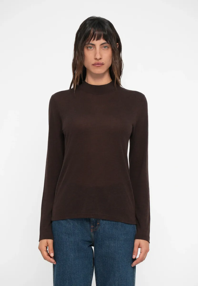 MOCK NECK - Langarmshirt - brown
