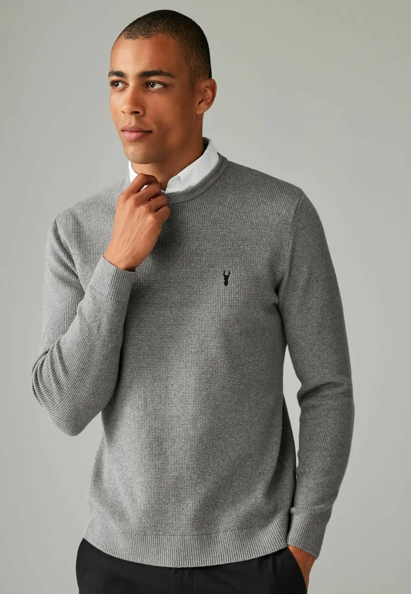 MOCK - Strickpullover - mottled grey