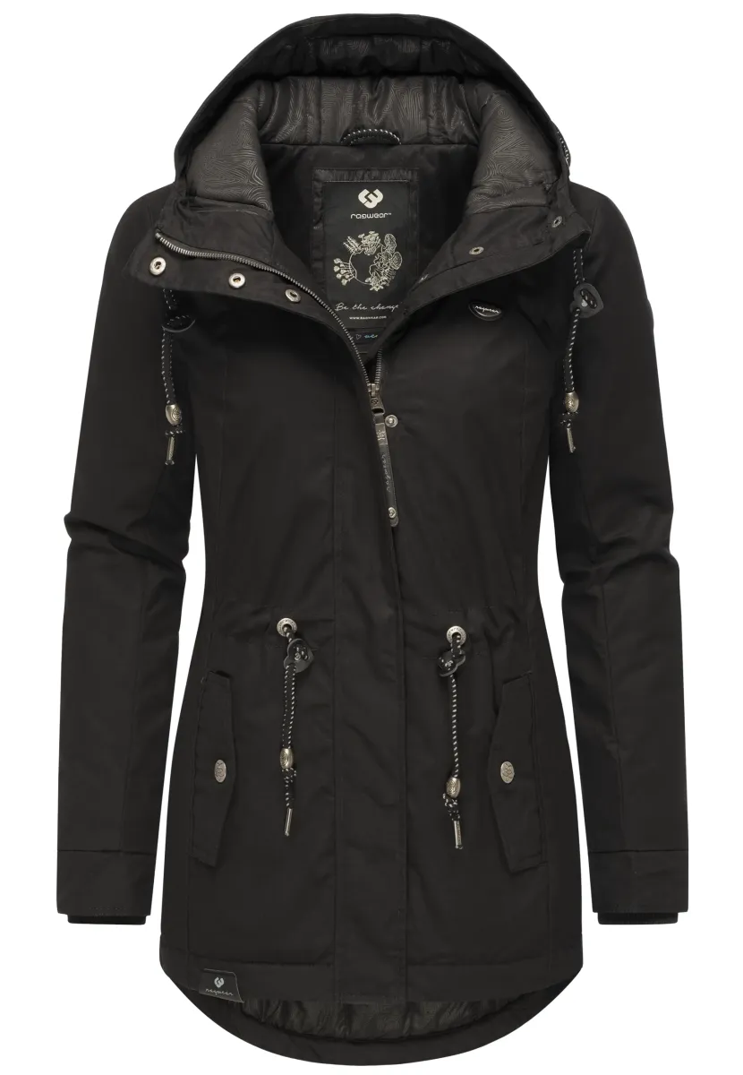 MONADIS - Wintermantel - black