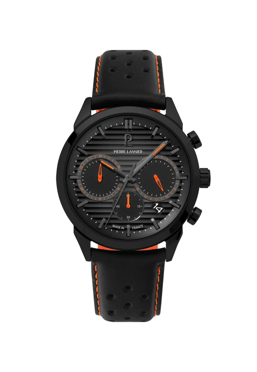 MONARCK - Chronograph - noir orange