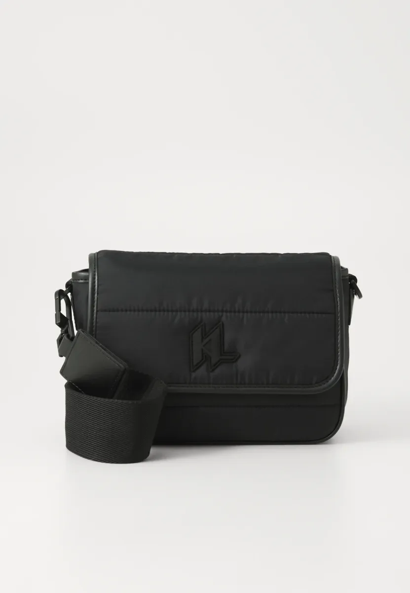 MONOGRAM PADDED MESSENGER - Umhängetasche - black