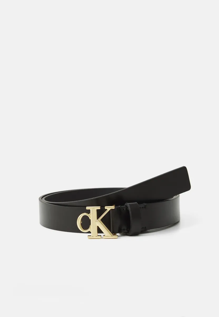 MONOGRAM PLAQUE BUCKLE - Gürtel - black