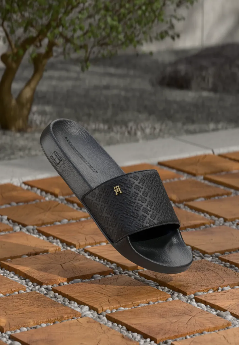 MONOGRAM POOLSIDE - Pantolette flach - black