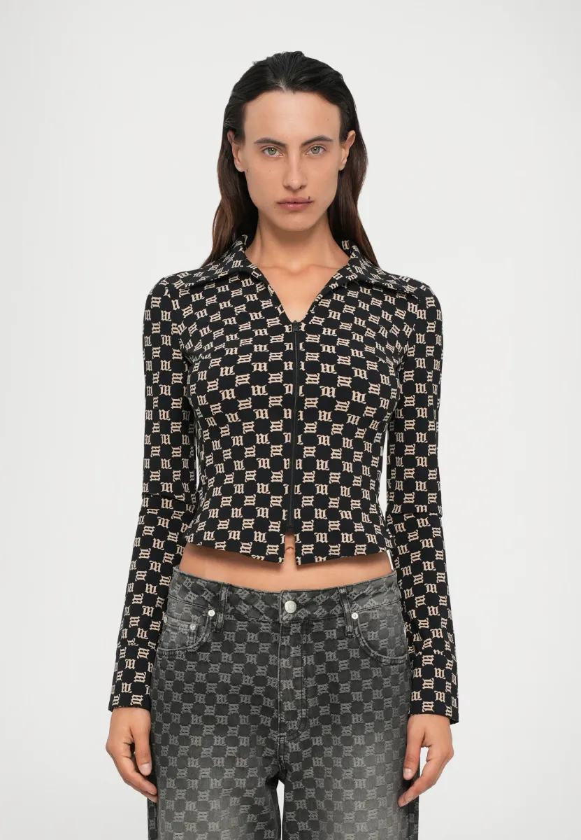 MONOGRAM SHIRT - Langarmshirt - black/beige