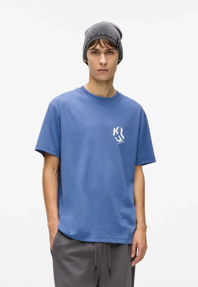 MONOGRAM TEE - T-Shirt print - washed federal blue