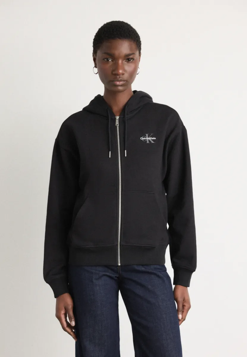 MONOLOGO HOOD - Sweatjacke - black
