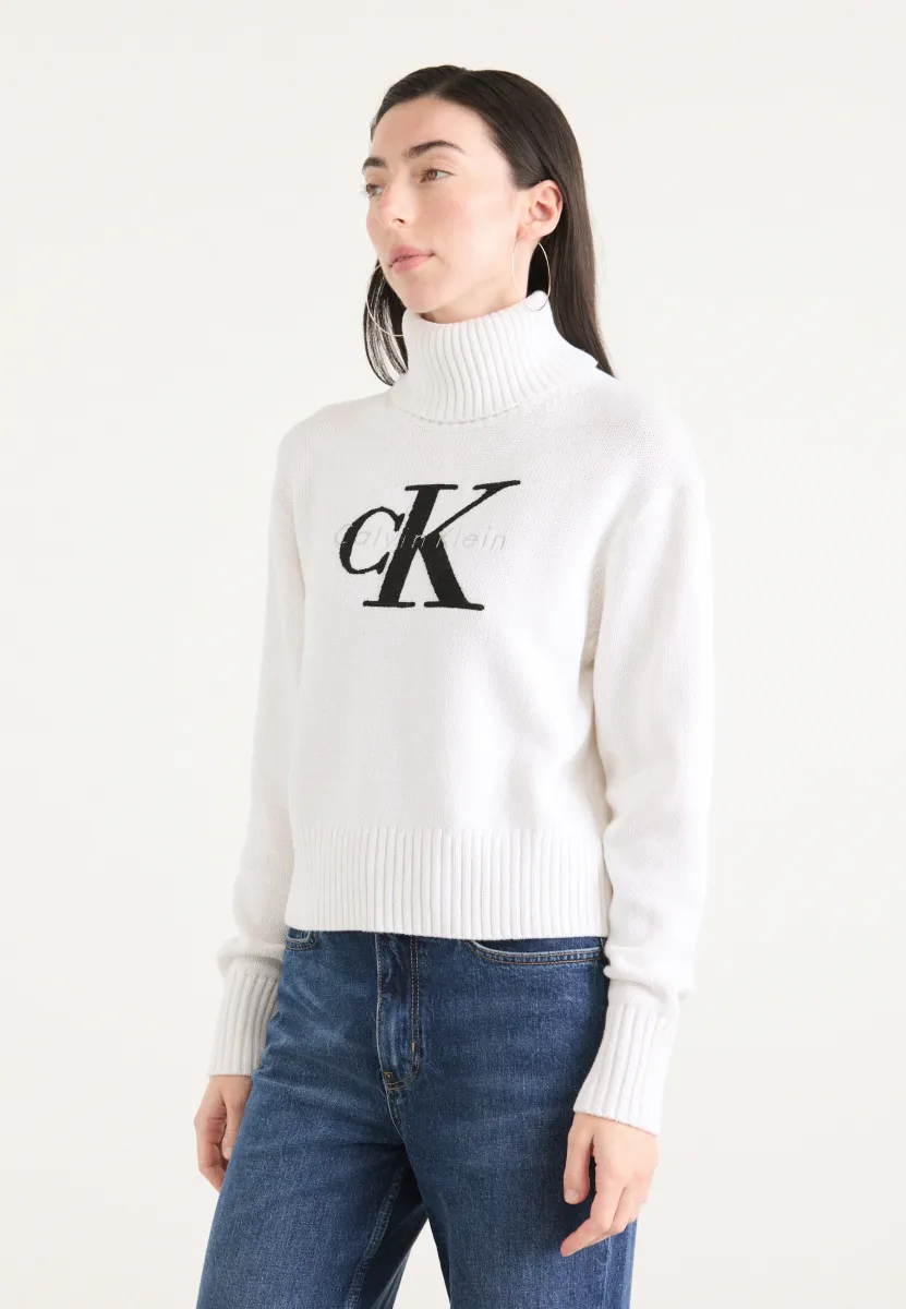 MONOLOGO SWEATER - Strickpullover - brilliant white
