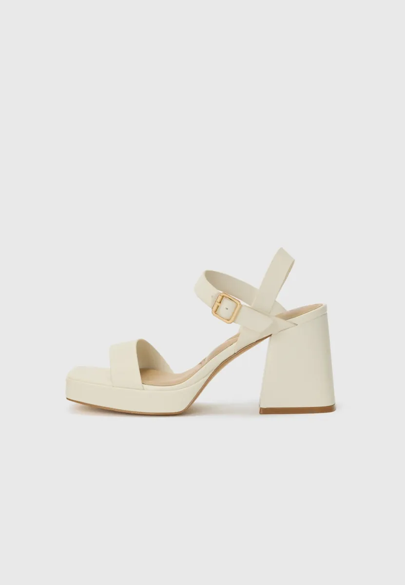 MONTSE - High Heel Sandalette - white/bone