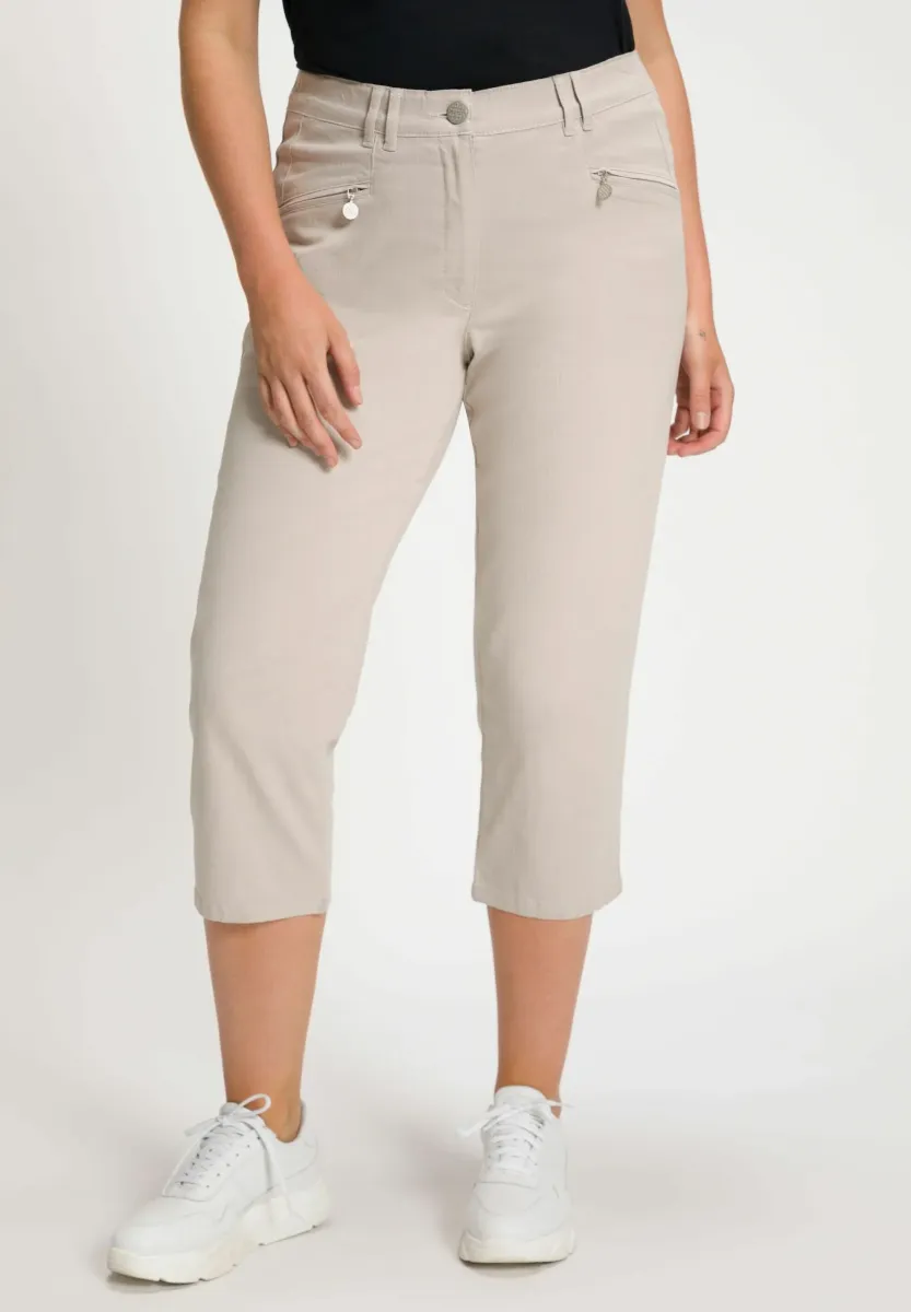 MONY, , ZIPPTASCHEN, STRETCH - Stoffhose - cement