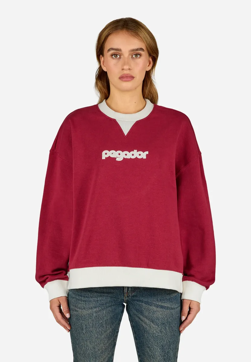 MONZA OVERSIZED - Sweatshirt - washed burgundy red