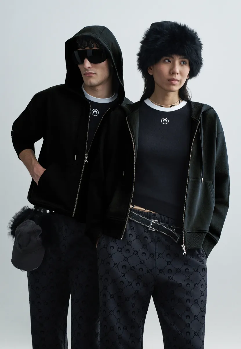 MOON LOGO ZIPPED UNISEX - Sweatjacke - black