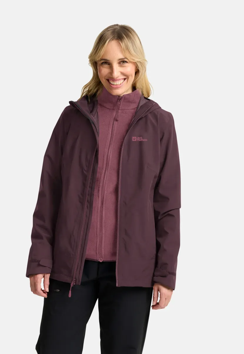 MOONRISE 3IN1 JKT W - Hardshelljacke - amaranth