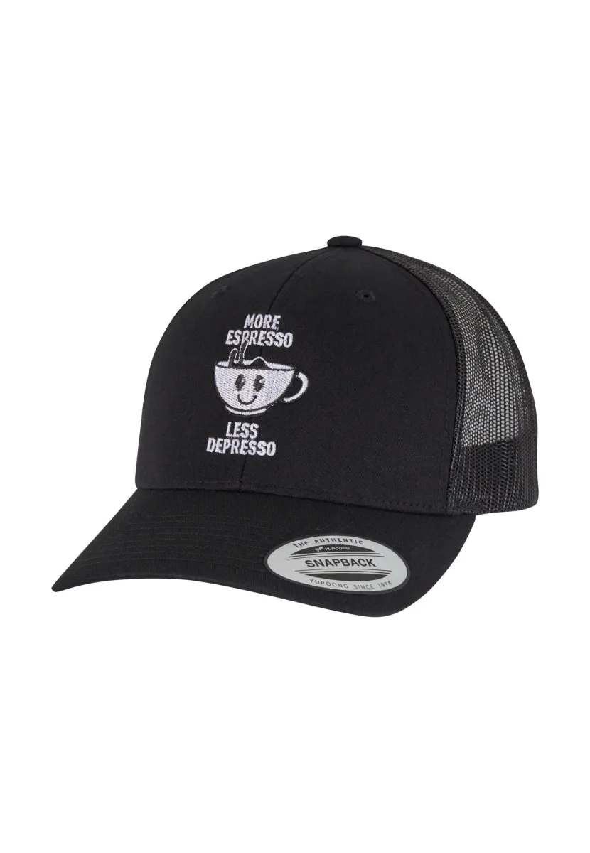 MORE ESPRESSO LESS DEPRESSO RETRO TRUCKER - Cap - black
