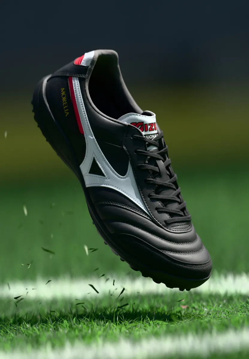 MORELIA SALA ELITE TF - Fußballschuhe für festen Untergrund - black/white/chinese red