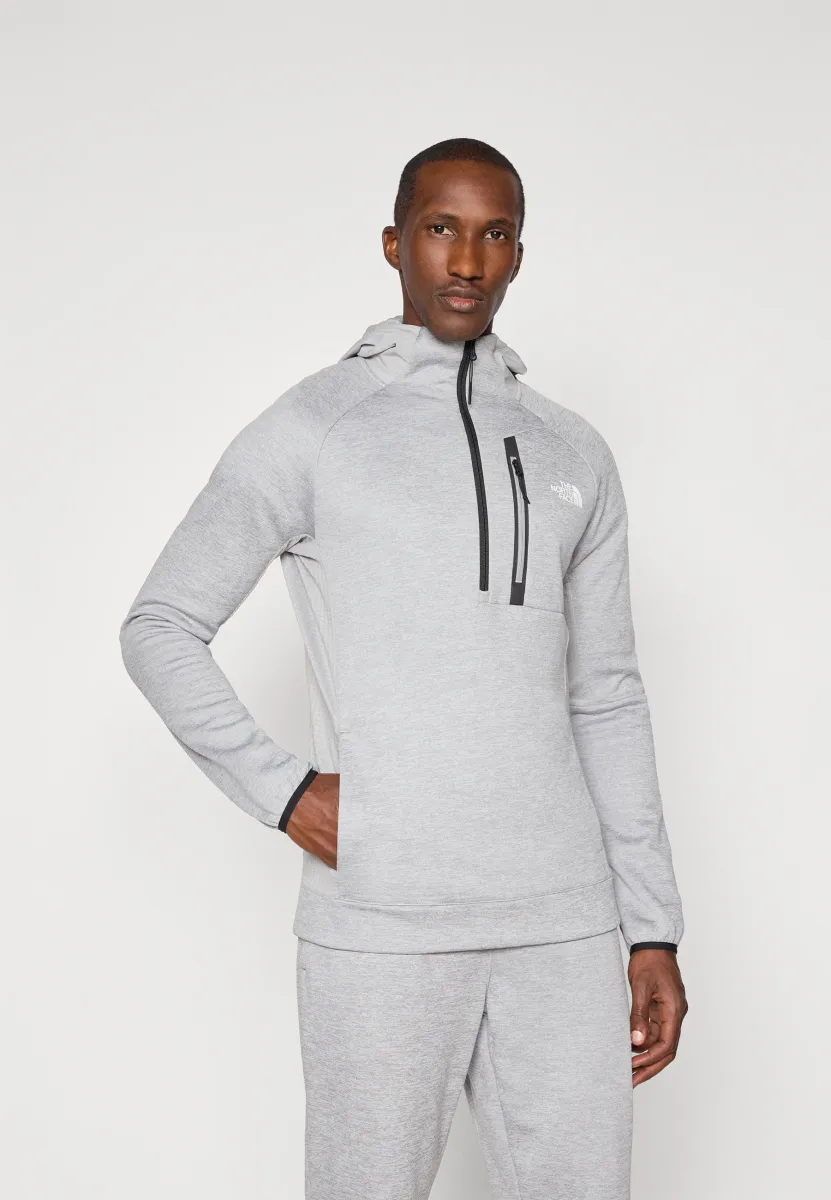 MOUNTAIN ATHLETICS HOODED 1/4  - Kapuzenpullover - pale grey heather/meld grey