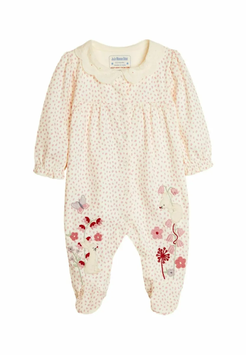 MOUSE APPLIQUÉ FRILL COLLAR  - REGULAR FIT - Strampler - pink