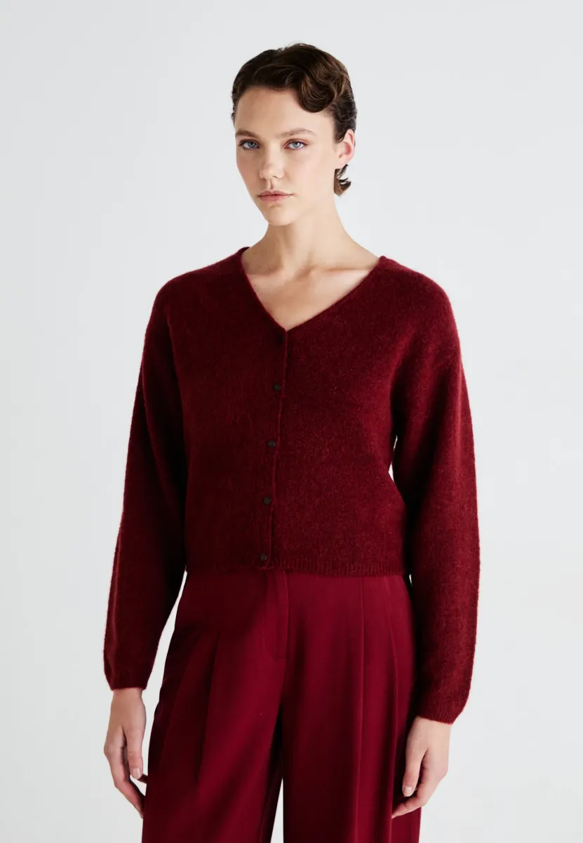 MSCHMILANIA HOPE CARDIGAN - Strickjacke - syrah