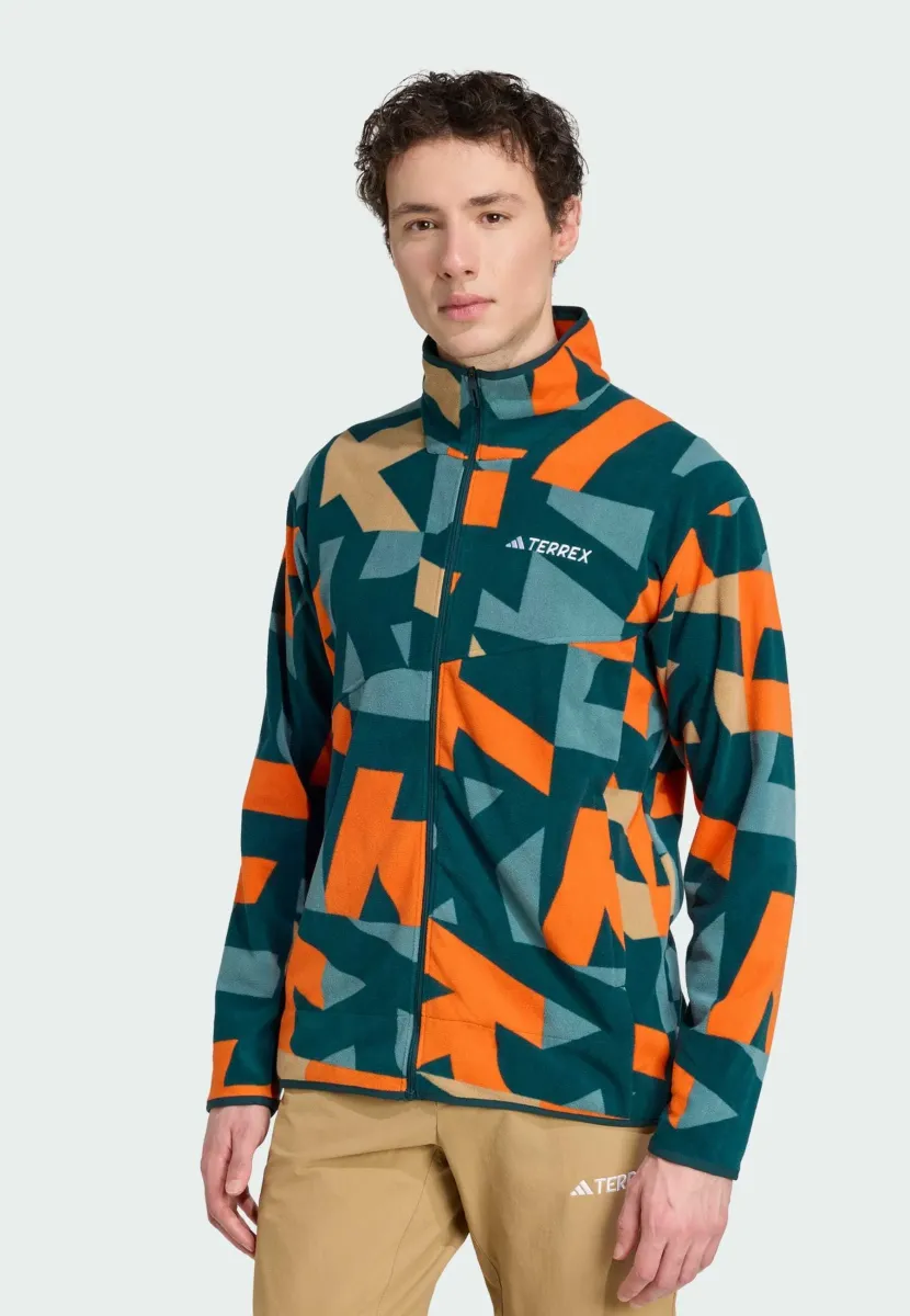 MT AOP  - Fleecejacke - aurora ivy   semi impact orange