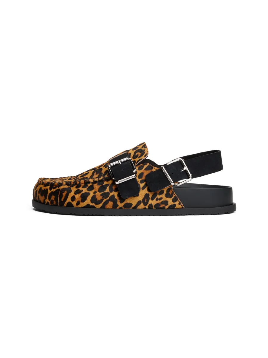MULE LEOPARD - Sling-Ballerina - brown