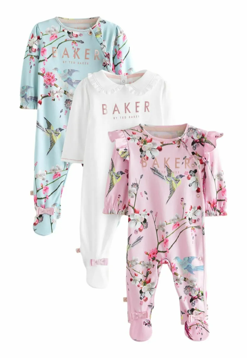 MULTI BLOSSOM 3 PACK - REGULAR FIT - Strampler - blue white pink