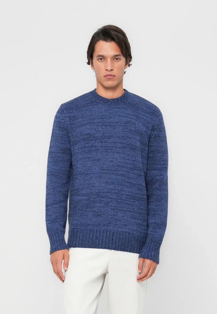 MULTI MARL CREW NECK JUMPER - Strickpullover - dark navy