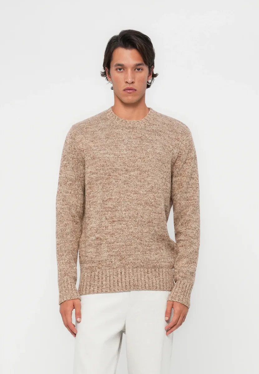 MULTI MARL CREW NECK JUMPER - Strickpullover - tigers eye marl