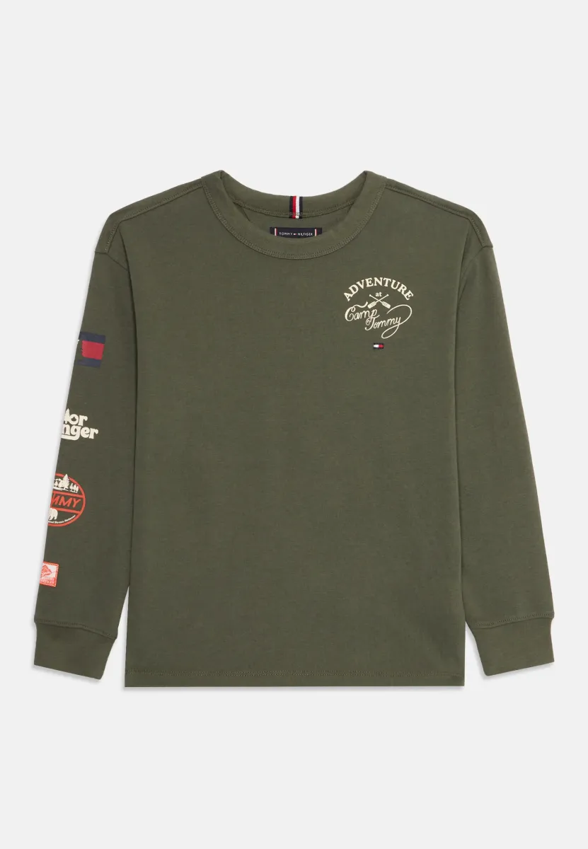 MULTI PRINT TEE - Langarmshirt - pewter green