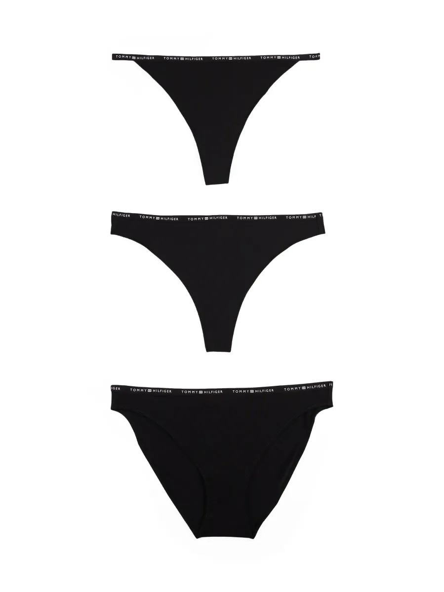 MULTI SHAPE BOTTOM 3 PACK - String - black